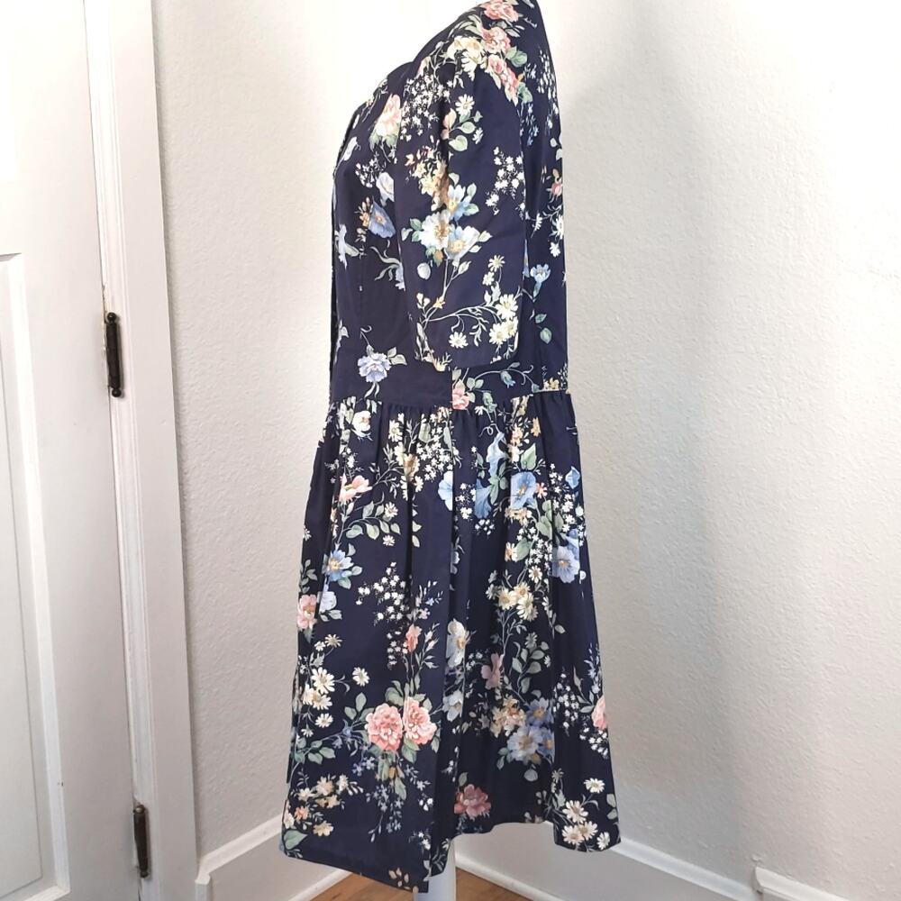 Willow Ridge women's Blue Floral Dress size 12 - Picture 8 of 9